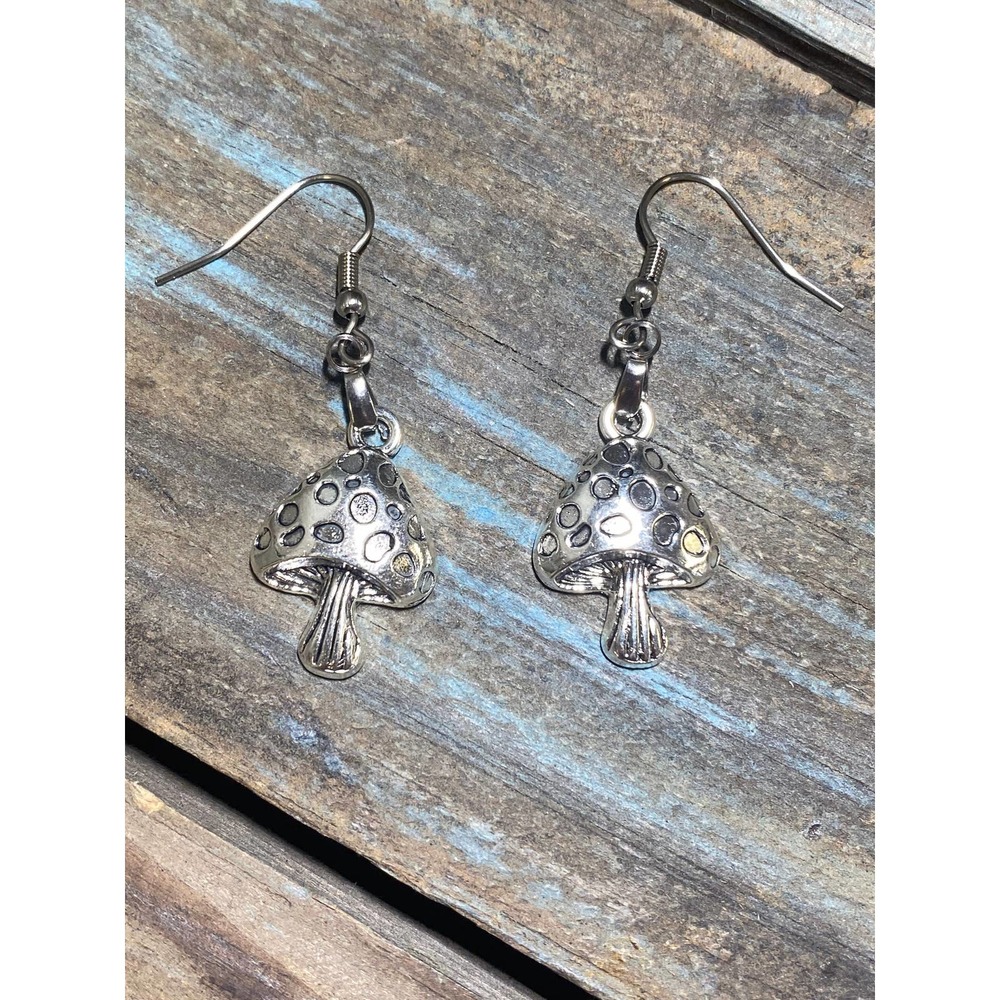 Mushroom fishhook earrings